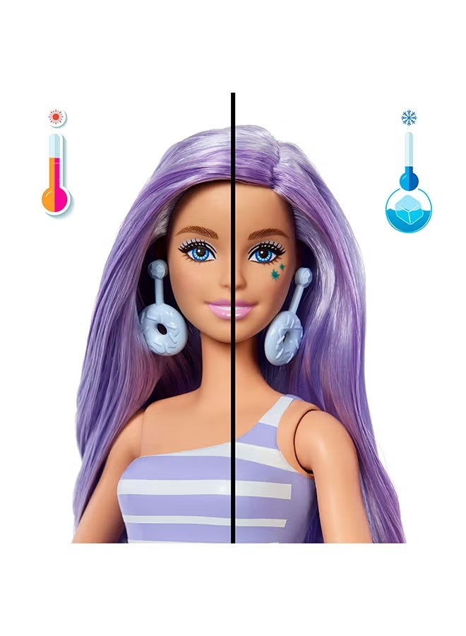 Matttel Barbie Pop Reveal Series Fashion Doll & Accessories Set, Treat Series, Cool Cupcake Theme with Pet, 8 Surprises Include Color Change, JFY61 - Image 4